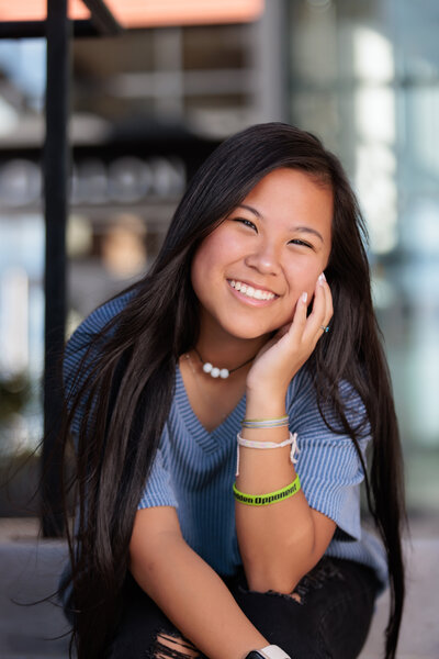Fuquay Varina High School Senior Portraits with an urban vibe
