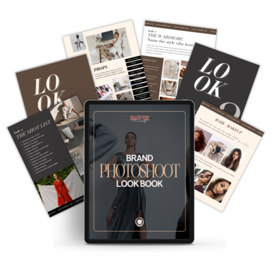 Brand Photoshoot LookBook template mockup for planning professional brand shoots