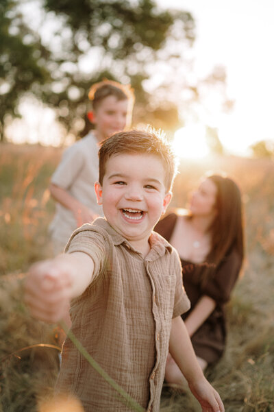 Family playing together outdoors in Perth

