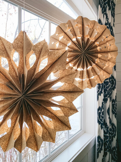 simple paperbag snowflakes