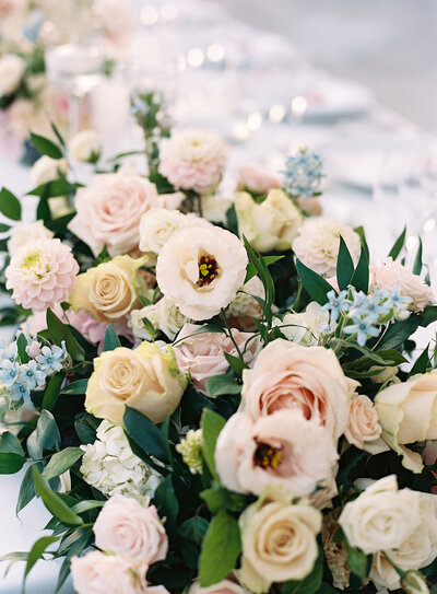 Wedding top table flowers