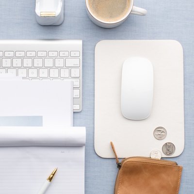 laptop and notebook used for ultrasound business training and planning