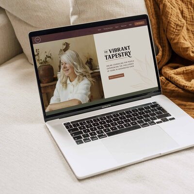 Website mockup home page