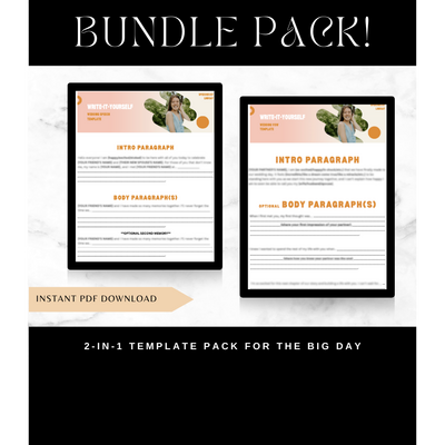 a template for wedding speeches given by maids of honor, best men, and other wedding speakers