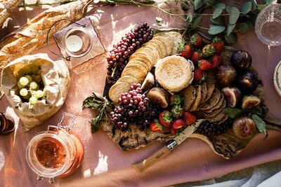 Crackers and Jam spread for an event