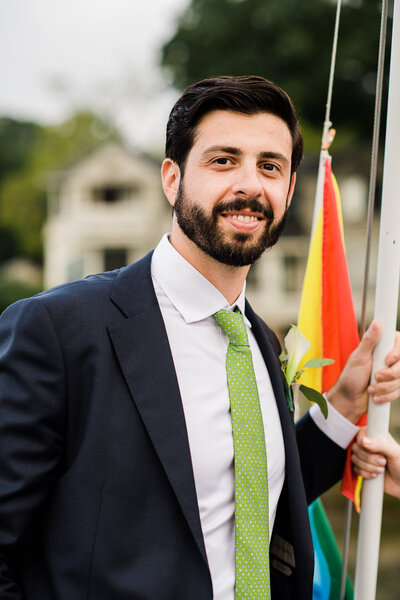 groom on boat