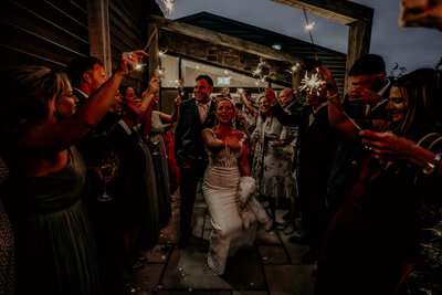 Sparklers at Stretton Manor Barn