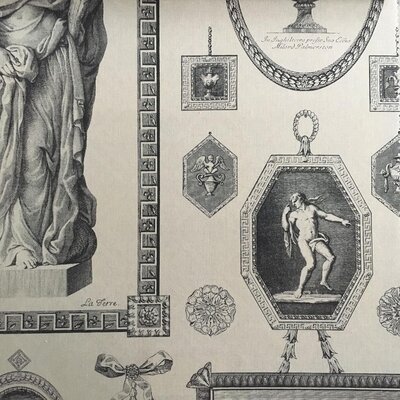 Nile & York_Classical Garden Toile_Charcoal_AP21912