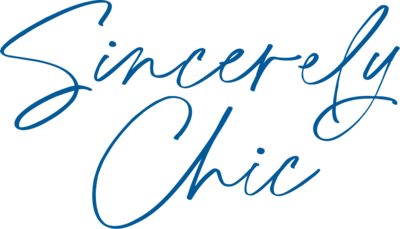 Sincerely chic events icon in azul sea