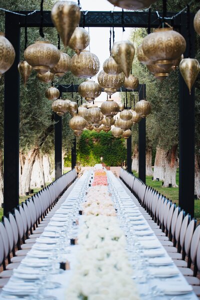 Welcome Dinner Table Setup