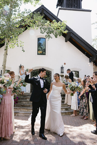 photojournalistic documentary style wedding photography bubble wedding exit