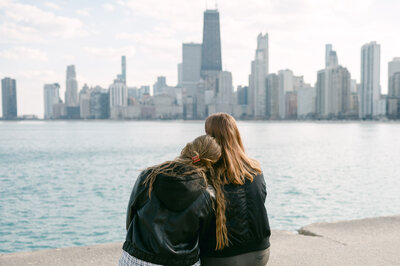 Engagement photos at Lincoln Park in Chicago