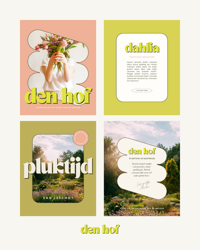 Visuals voor het Instagram account van 'den hof van isschot'.