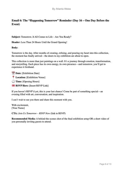 Screenshot of Email 6 – The First Offer email template.