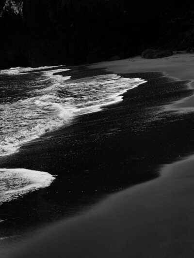 waves lapping on the shore