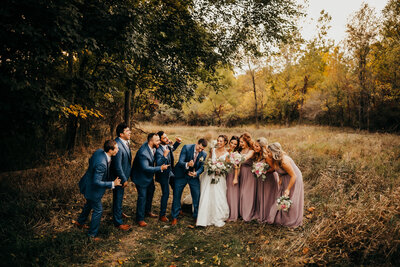 Toledo OH wedding photographer with bridal party