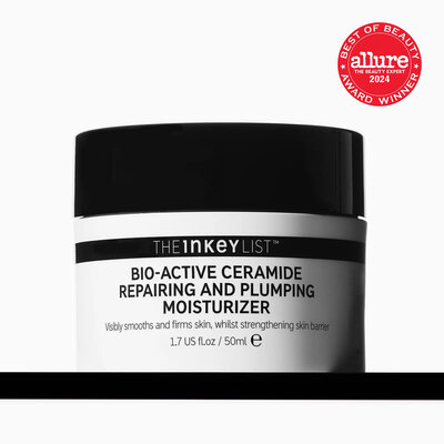 The Inkey List Bio-Active Ceramide Moisturizer—a rich, hydrating night cream recommended by The Budget Dermatologist to support skin repair and firmness.