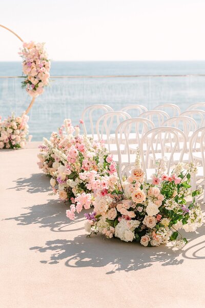 Bride's crystal heels at Casa Romantica in San Clemente, California photographed by Sherr Weddings.