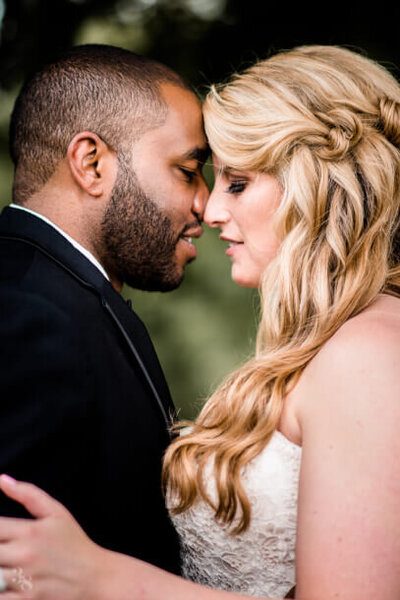 romantic photo of bride and groom in cleveland ohio
