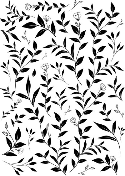 Brand pattern design for an edgy fashion boutique, emphasizing bold colors and a high-contrast layout.
