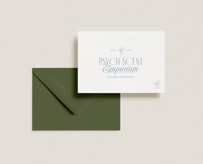 Branded note card for beauty industry