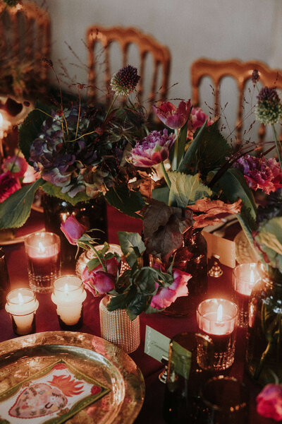 Dark Wedding Floral Arrangement