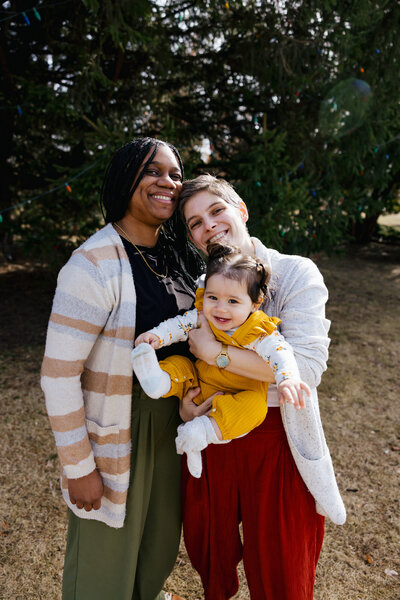 Family of Four smiling at the camera South Carolina