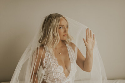 boudoir makeup on bride to be