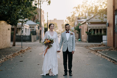 Capturing the Magic of Claudia & Darryn's Wedding in Collingwood: Golden Hour Romance in the Heart of Melbourne