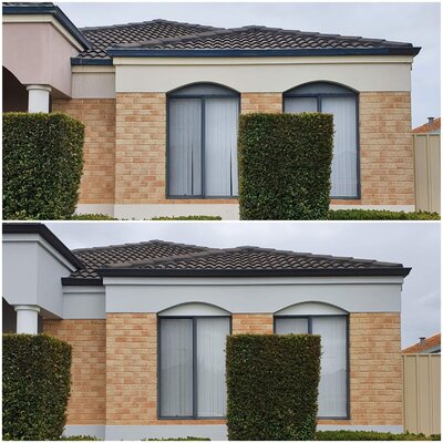 Fresh paint finish on the front of the home and exterior of a residential home by New-Style Painting Service.

