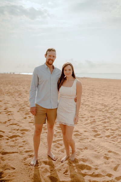 maryland couple on beach