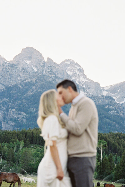 Engagement photographs in Grand Teton National Park with Foxtails Pgotography