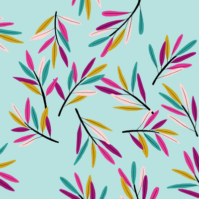 Colorful leaves pattern designed by Jen Pace Duran of Pace Creative Design Studio