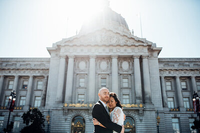 San Francisco City Hall Wedding Photo Exterior