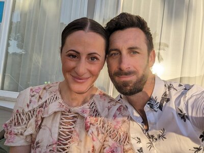 Mariella and partner on holiday
