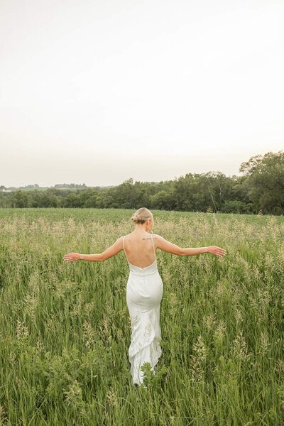 Bride and Groom kiss in timeless wedding photography