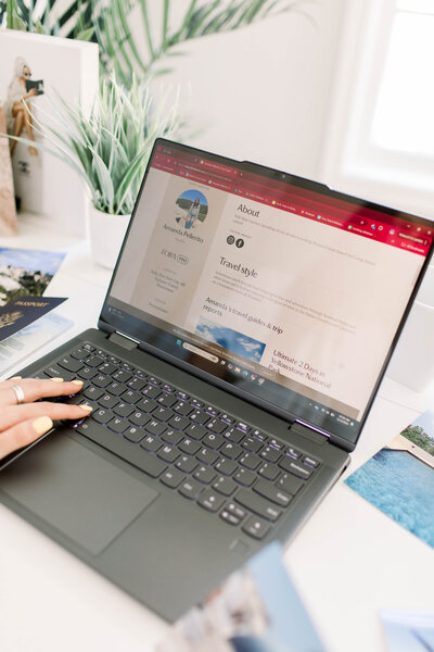 Laptop on desk