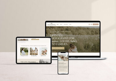 Responsive Squarespace website design for family photographer