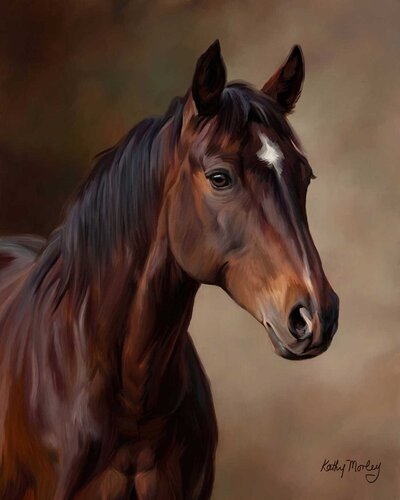 Horse portrait painting