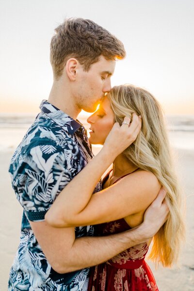 Beach engagement session at Torrey Pines Beach in San Diego, California