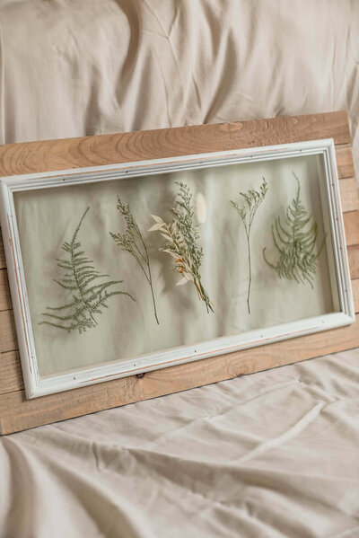 Pressed wedding bouquet, floral preservation