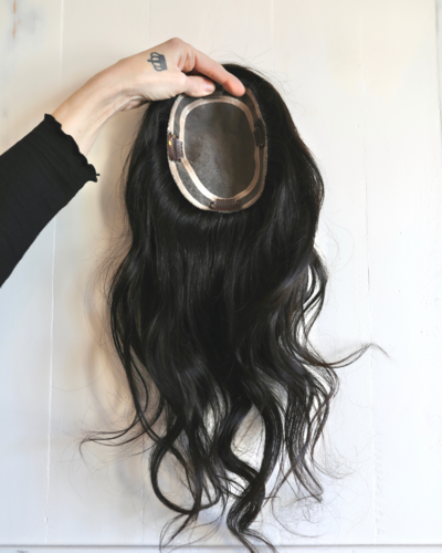 Natural black topper that can be customized wigs