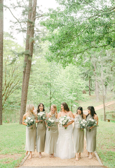 bridesmaids walking during forever 5 events wedding
