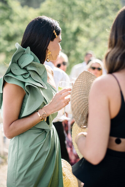 Stunning green Modern Wedding Guest Outfit