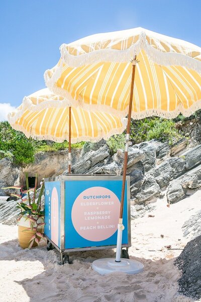 Beach Umbrella with Ice cream bar