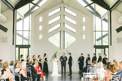 bride and groom during ceremony at jennings trace