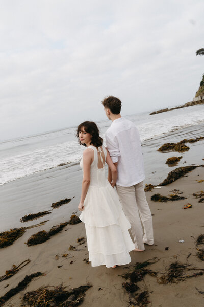 Los Angeles Editorial Beach Engagement Photos