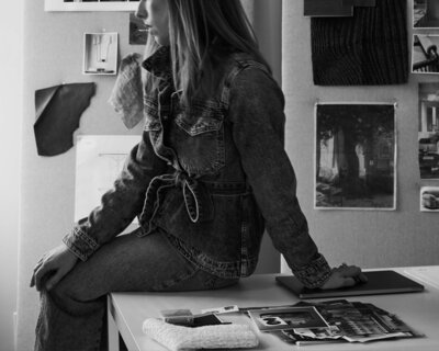 Carolyn Sauber inside her studio
