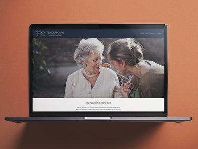 Tender Care Home Care macbook mock up