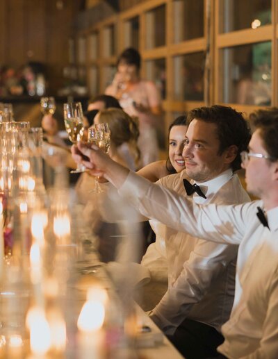 couple laughing during wedding reception - barcelona wedding photographer